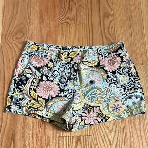 LOFT High Waist Floral Women's Shorts - Black, 4” inseam, Barely Worn, sz 10
